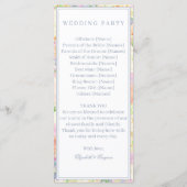 Party für das Blumengarten Wappen Menükarte (Rückseite)