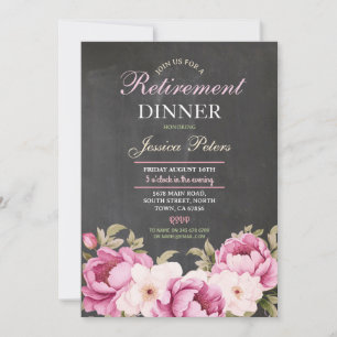 Party für das blumengeschüttelte Rente von Frauen Einladung