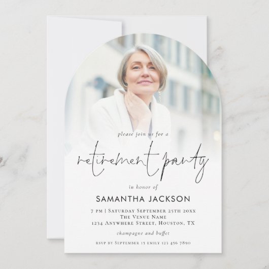 Party für das Elegante Foto Overlay Einladung (Vorderseite)