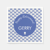 Party für das Gemusterte Ruhestand von Zahnärzten Serviette (Vorderseite)