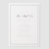 Party für das Hochzeitalter Pergament Einladungen (Vorderseite)