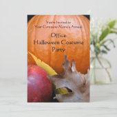 Party für das Kürbiskostüm Einladung (Stehend Vorderseite)