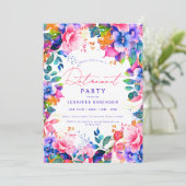 Party für das lebendige Blumenwesen im Garten Einladung (Stehend Vorderseite)