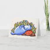 Party für das ManateSea Turtle Slumber Karte (Vorderseite)