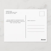 Party für das militärische Ruhestand - dünne grüne Postkarte (Rückseite)