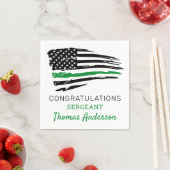 Party für das militärische Ruhestand - dünne grüne Serviette (Beispiel)