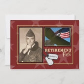 Party für das militärische Ruhestand Einladung (Rückseite)