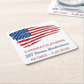 Party für das militärische Ruhestand - Patriotisch Rechteckiger Pappuntersetzer (angewinkelt)