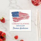 Party für das militärische Ruhestand - Patriotisch Serviette (Beispiel)