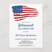 Party für das militärische Ruhestand unter amerika Ankündigungspostkarte (Vorderseite)