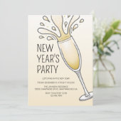 Party für das neue Jahr Einladung (Stehend Vorderseite)