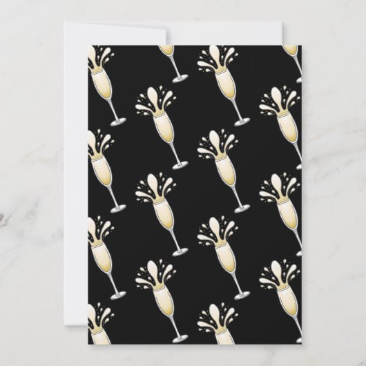 Party für das neue Jahr Einladung (Rückseite)