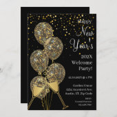 Party für das neue Jahr Einladung (Vorne/Hinten)