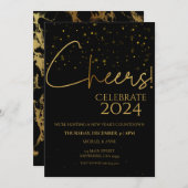 Party für das neue Jahr Einladung (Vorne/Hinten)