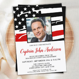 Party für das Personalisierte Foto des Feuerwehrfü Einladung