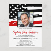 Party für das Personalisierte Foto des Feuerwehrfü Postkarte (Vorderseite)