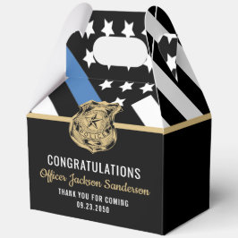 Party für das Polizeieintrittsrecht in der blauen  Geschenkschachtel