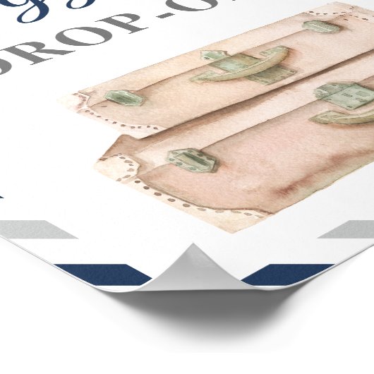 Party für das Reiseflugzeug Gepäckablage Poster (Ecke)