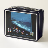 Party für das Retro-Mittagessen gedreht Metall Brotdose (Rückseite)