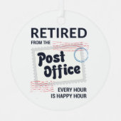 Party für das Ruhegehalt von Postarbeitern Ornament Aus Metall (Vorderseite)