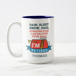 Party für das Ruhegehalt von Postarbeitern Zweifarbige Tasse