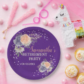 Party für das Ruhestand Floralpeony Rose Lila Pappteller (Party)