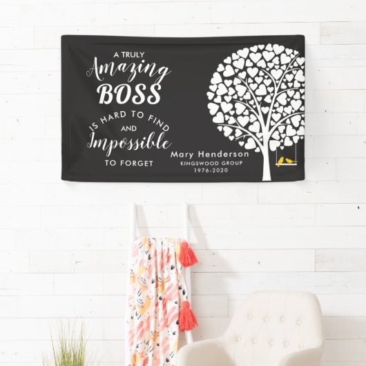 Party für das Ruhestand oder Verlassend Banner (Insitu)