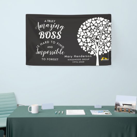 Party für das Ruhestand oder Verlassend Banner (Messeveranstaltung)