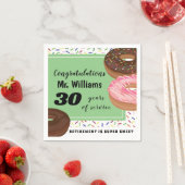 Party für das Ruhestand von Donut und Sprinklen Serviette (Beispiel)