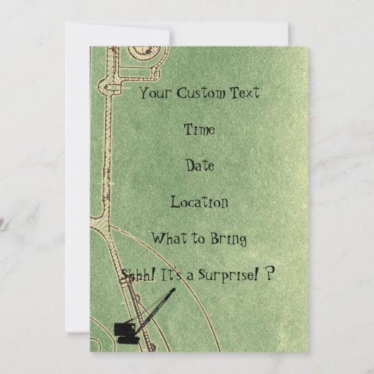 Party für das Ruhestand von Fahrzeugführern für Be Einladung (Rückseite)