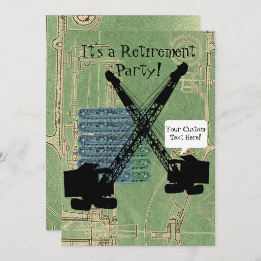 Party für das Ruhestand von Fahrzeugführern für Be Einladung (Vorne/Hinten)