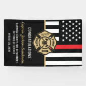 Party für das Ruhestand von Feuerwehren Banner (Horizontal)