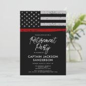 Party für das Ruhestand von Feuerwehren Einladung (Stehend Vorderseite)