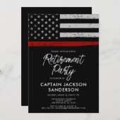 Party für das Ruhestand von Feuerwehren Einladung (Vorne/Hinten)