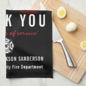 Party für das Ruhestand von Feuerwehren Geschirrtuch (Viertel Falte)