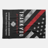 Party für das Ruhestand von Feuerwehren Geschirrtuch (Horizontal)