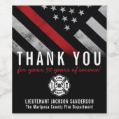 Party für das Ruhestand von Feuerwehren Weinetikett (Einzelnes Label)