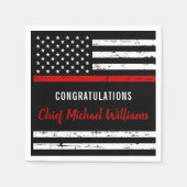 Party für das Ruhestand von Feuerwehrleuten mit dü Serviette (Vorderseite)