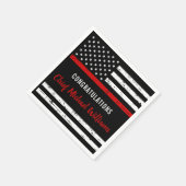 Party für das Ruhestand von Feuerwehrleuten mit dü Serviette (Ecke)