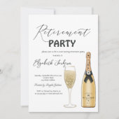 Party für das Ruhestand von Flaschen Einladung (Vorderseite)