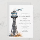 Party für das Ruhestand von Fluglotsen Einladung (Vorne/Hinten)