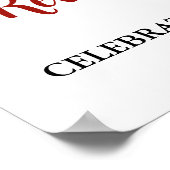 Party für das Schwarze Rote Ruhestand Custom 18x24 Poster (Ecke)