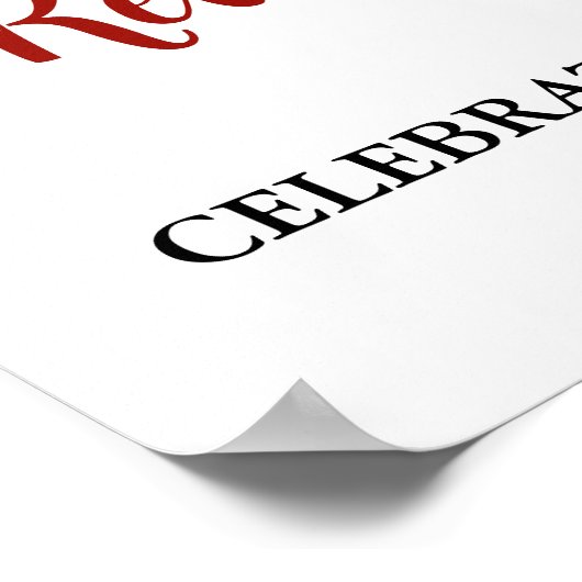 Party für das Schwarze Rote Ruhestand Custom 18x24 Poster (Ecke)