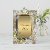 Party für das Schwarze und das Gold-Rente Einladung (Stehend Vorderseite)