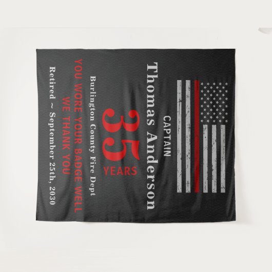 Party für das Thin Red Line-Flag für Feuerwehrleut Wandteppich (Vorderseite (Horizontal))