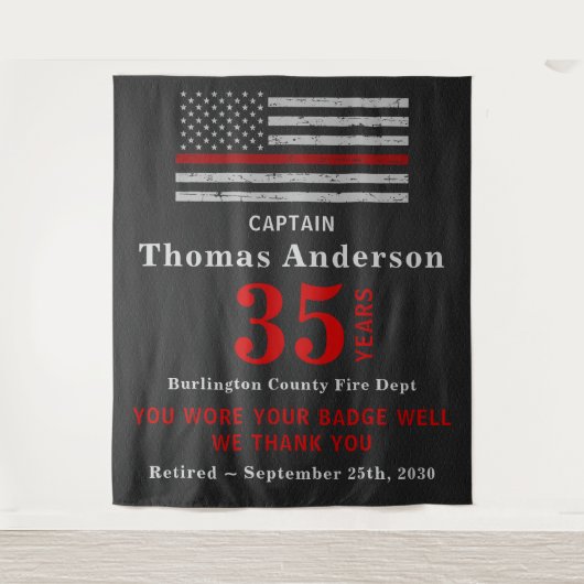 Party für das Thin Red Line-Flag für Feuerwehrleut Wandteppich (Vorderseite)