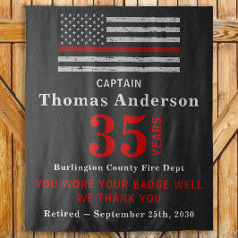 Party für das Thin Red Line-Flag für Feuerwehrleut Wandteppich