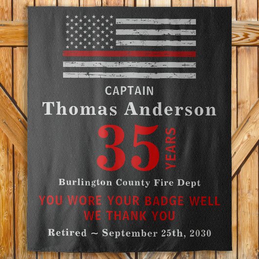 Party für das Thin Red Line-Flag für Feuerwehrleut Wandteppich