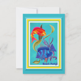 Party für das tropische Fischstrand - Individuelle Einladung