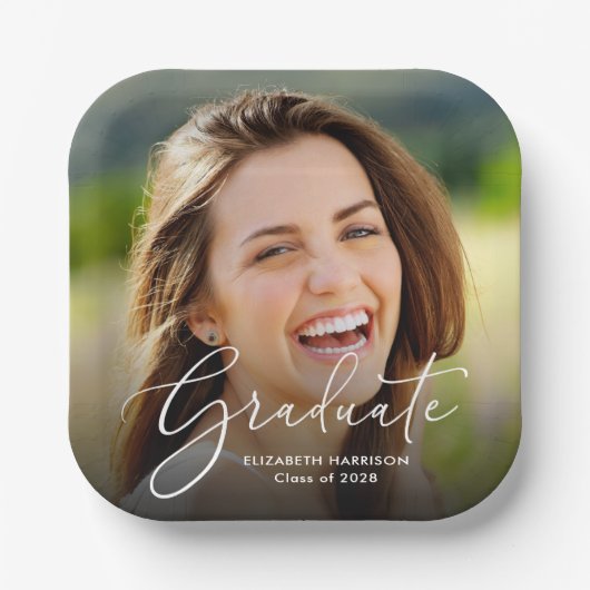 Party für das Überlagern von Fotos mit weißem Skri Pappteller (Vorderseite)